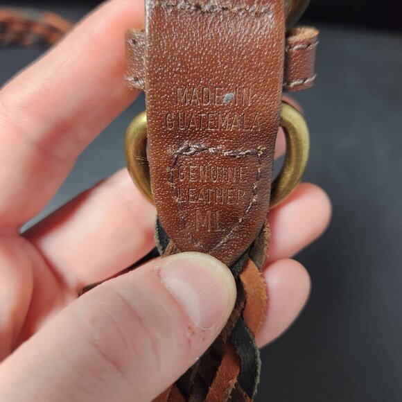 Century Canada Vintage Leather Woven Belt - Picture 3 of 3